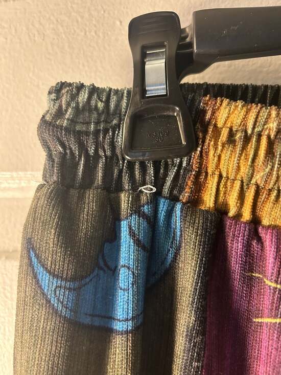 SHEIN Grunge Patchwork Sun and Moon Print Drawstring Waist Cargo Pants - Picture 3 of 5